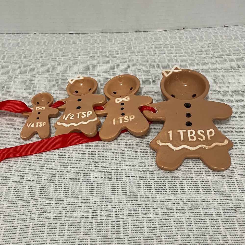 Gingerbread Measuring Spoon Set - Brown